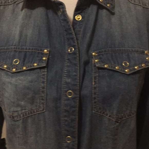 Studded jean shirt - Picture 2 of 7